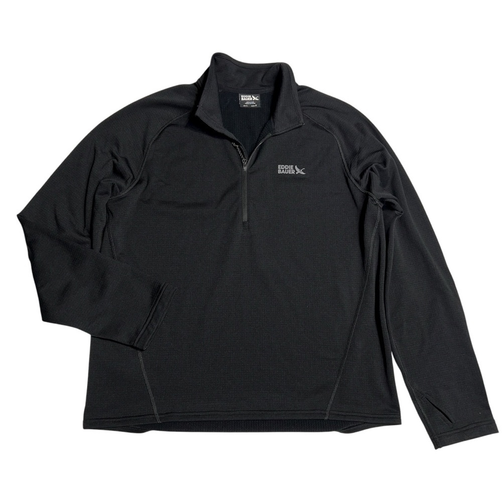 Eddie Bauer Charcoal‎ Quarter-Zip Fleece